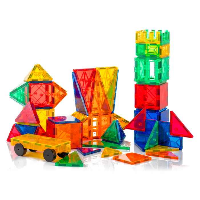 Tytan Magnetic Learning Tiles 100 Piece Building Set Focused on STEM Education W/ Included Car & Carrying Bag