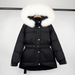 Women's Duck down Coat Natural Raccoon Fur Hooded Thick Coat White Parka Winter Clothing 90%