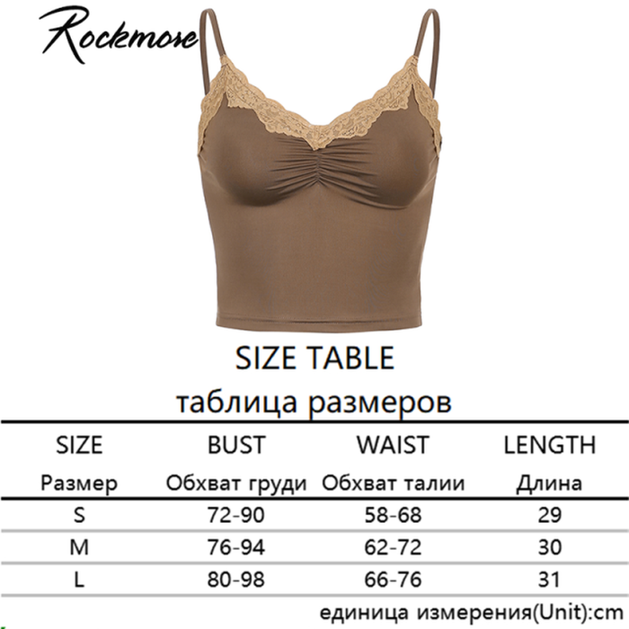 Rockmore Mesh Patchwork Bow Spaghetti Strap Strawberry Print Camis Deep V Neck Sexy Summer Crop Tank Tops Casual Nightclub Party