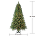 Evergreen Classics Pre-Lit Westwood Pine Artificial Christmas Tree, Clear, 7.5'