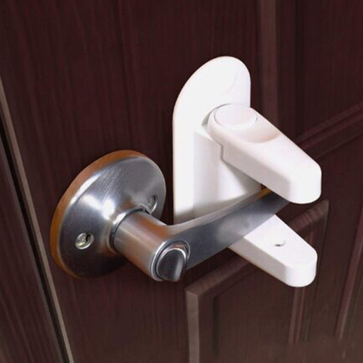 Universal Door Lever Lock Child Baby Safety Lock Rotation Proof Professional Door Adhesive Security Latch Handle Lock for Home