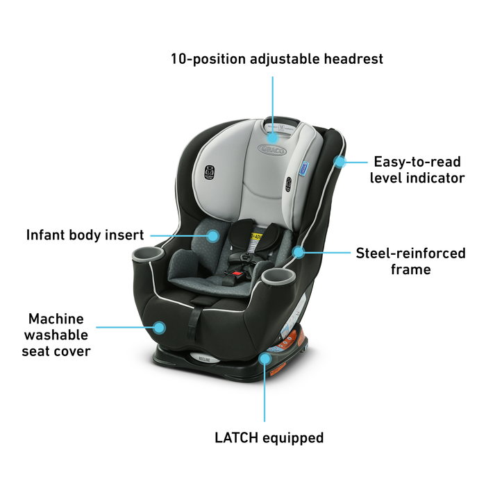 Graco Sequel 65 Convertible Car Seat with 2 Modes of Use, Canton