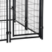 Lucky Dog Single-Door Outdoor Welded Wire Pet Kennel with Cover, Black, 4'L x 4'W x 4.5'H, 2 Pack