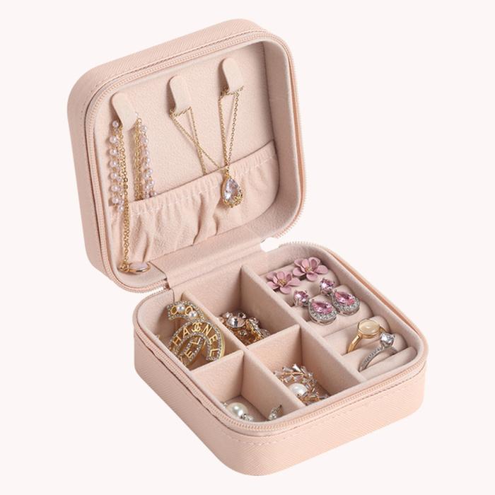 2021 Jewelry Organizer Display Travel Jewelry Case Boxes Travel Portable Jewelry Box Leather Storage Organizer Earring Holder