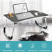 Fold Laptop Desk for Bed, Protable Laptop Bed Tray with Legs, Small Lazy Laptop Bed Tray with Ipad Slots, Black Laptop Table for Adults/Students/Kids, Eating Working Desk for Couch/Sofa/Floor, HJ1832