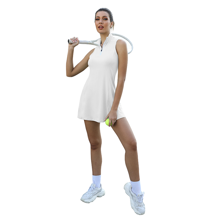 CUGOAO Tennis Dress Female Sleeveless Black Sport Dress Training Running Fitness Short Dress Female Golf Badminton Dress Suit