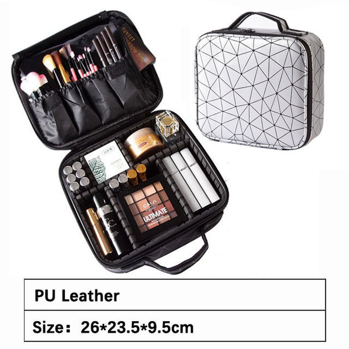 Female Brand Profession Makeup Case Fashion Beautician Cosmetics Organizer Storage Box Nail Tool Suitcase for Women Make up Bag