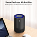 Taotronics Air Purifier with True HEPA, Desktop Air Cleaner Perfect for Home, Bedroom, Smoke TT-AP001