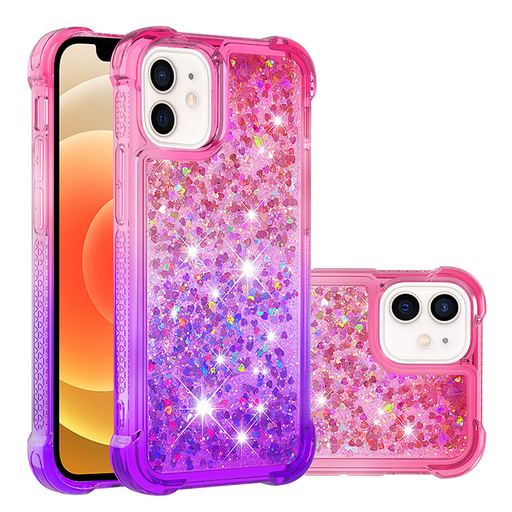 SUGIFT Iphone 12/12 Pro Case , Girls Women Bling Quicksand Soft TPU Shiny Sparkle Luxury Floating Pretty Glitter,(6.1 In)