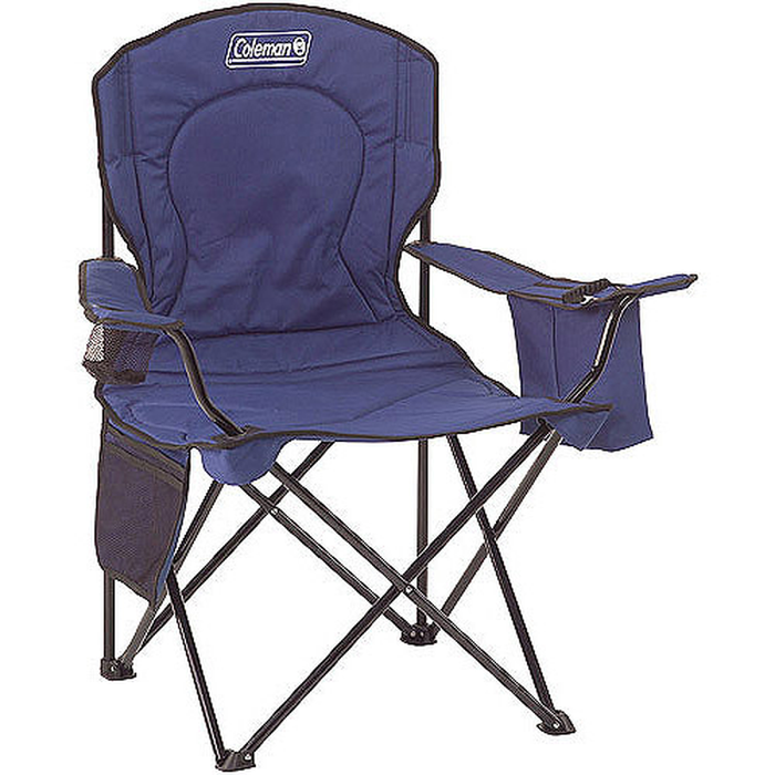 Coleman Camping Chair with Built-In 4-Can Cooler, Red