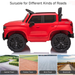 Chevrolet Silverado Ride on Toys Truck, Kids Ride on Cars for 3 Years Old Boy Toys Girl, Battery Powered Vehicles Power 4 Wheels Car with Remote Control, LED Light, MPS Player, Gifts, Red, W14929