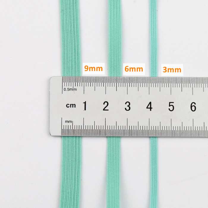 5Yards 3/6/9Mm Mask Elastic Rubber Band Fiat Colorful High-Elastic Rope Spandex Ribbon for Clothes Waist Band Stretch Hair Rope
