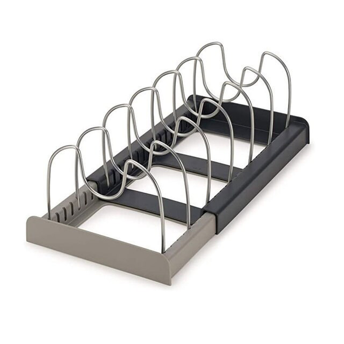 Pan and Pot Lid Organizer Expandable Scalable 7 Dividers Storage Stand Pan Organizer Rack Kitchen Cabinet Countertop Lid Holder
