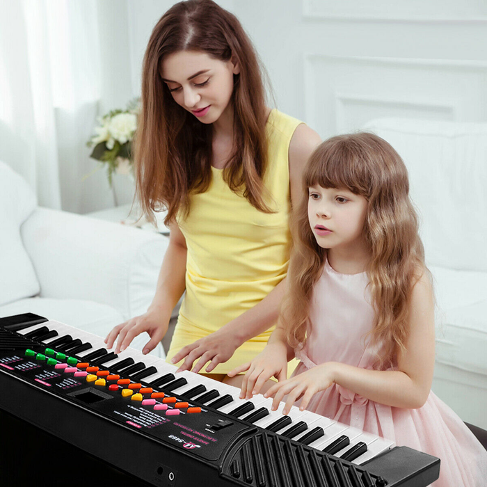 Costway 54 Keys Music Electronic Keyboard Kid Electric Piano Organ W/Mic & Adapter