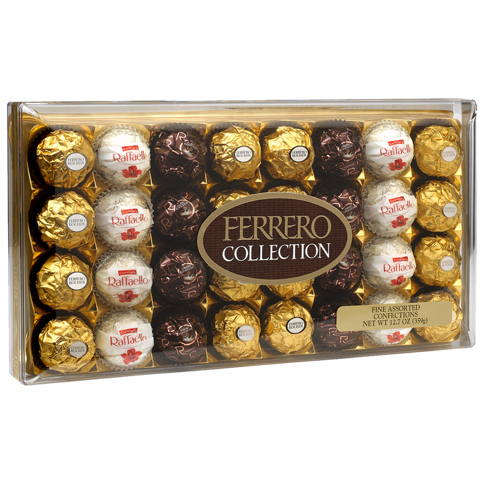 Ferrero Collection, Fine Assorted Confections, 32 Count, Gift Box, Assorted Coconut Candy and Chocolates, Great for Holiday Entertaining, 12.7 Oz