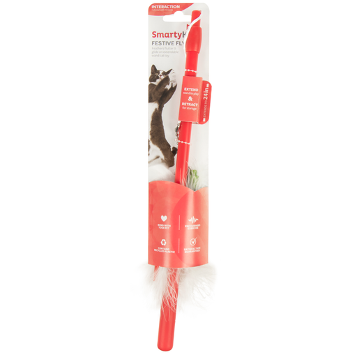 Smartykat Festive Flyer Holiday Extendable Wand Cat Toy