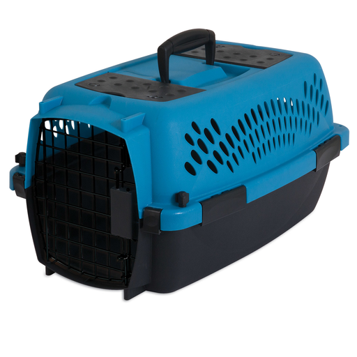 Aspen Pet Porter Fashion Dog Kennel, 19inch Length, Up to 10 lbs, Blue and Black