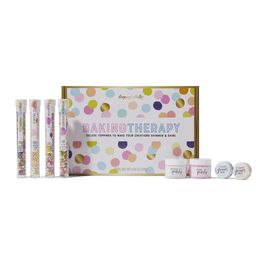 Thoughtfully Gourmet, Baking Therapy Gift Set, Includes Deluxe Toppings to Make Your Creation Shimmer and Shine