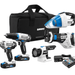 HART 20-Volt Cordless 5-Tool Combo Kit (2) 1.5Ah Lithium-Ion Batteries and 16-Inch Storage Bag