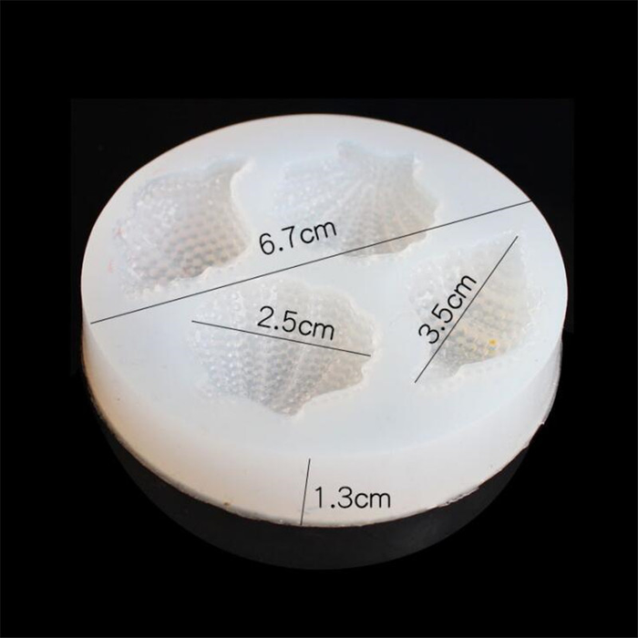 1Pc Multi-Faceted Shell Conch Mirror Epoxy Silicone Abrasive Simulation Shell Crafts Decoration Mold Chocolate Cake Baking Tool