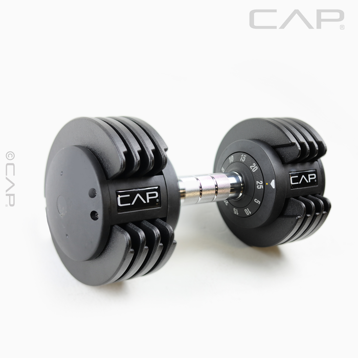 CAP Barbell 25 Lb. Adjustabell Dumbbell Set, Quick Select 5-25, Pair