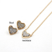 New Valentines Gift Faux Glitter Abalone Stone Small Heart Shaped 3D Resin Shell Mini Love Druzy Necklaces for Women Pendants