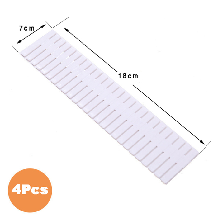 2/4Pcs DIY Adjustable Storage Partition Board Plastic Drawer Divider Combination Partition Board Space-Saving Division Organizer