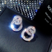 S925 Silver Color round Cute Bling Zircon Stone Stud Earrings for Women Fashion Jewelry 2022 New Korean Earrings