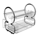 Stainless Steel 2 Shelf Dish Rack Drainer Sets,Dish Drying Rack for kitchen Sink