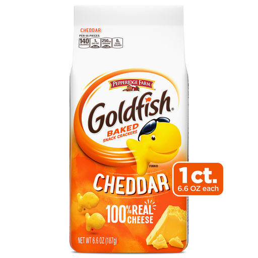 Goldfish Cheddar Crackers, Snack Crackers, 6.6 oz bag