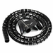 Uxcell 10Ft 15mm Flexible Cable Organizer Spiral Tube Wire Wrap Manage with Clip Black