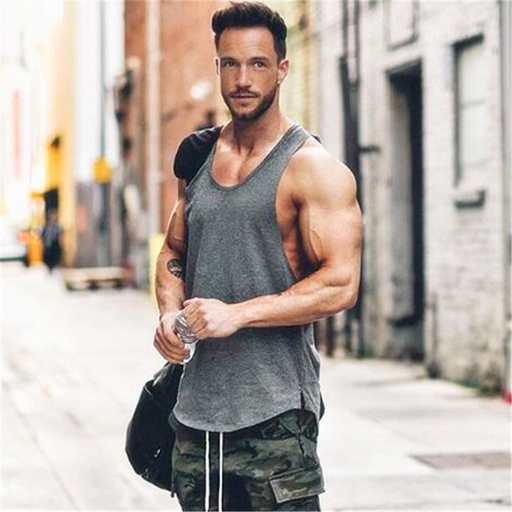 New Brand Mens Tank Top Workout Mesh Gym Clothing Bodybuilding Musculation Fitness Singlets Sleeveless Vest Muscle Sport Shirt