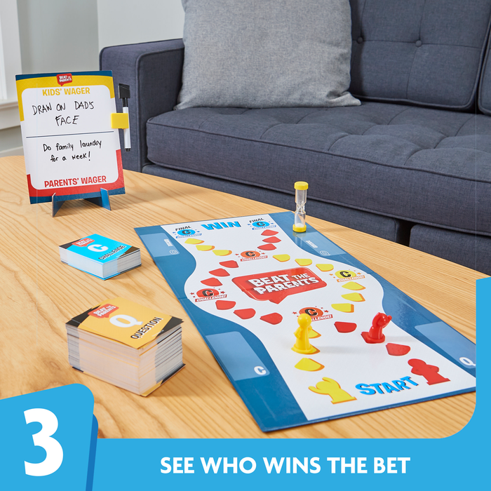 Beat the Parents Classic Family Trivia Game, Kids Vs Parents for Ages 6 and Up