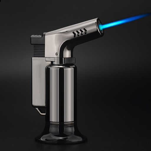 Outdoor BBQ Lighter Cigar Torch Turbo Lighter Jet Butane Gas Cigarette 1300 C Spray Gun Windproof Metal Pipe Lighter for Kitchen
