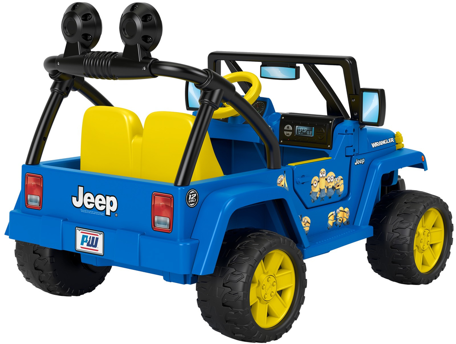 Power Wheels Minions Jeep Wrangler Battery Powered Ride-On — MysteryDeal