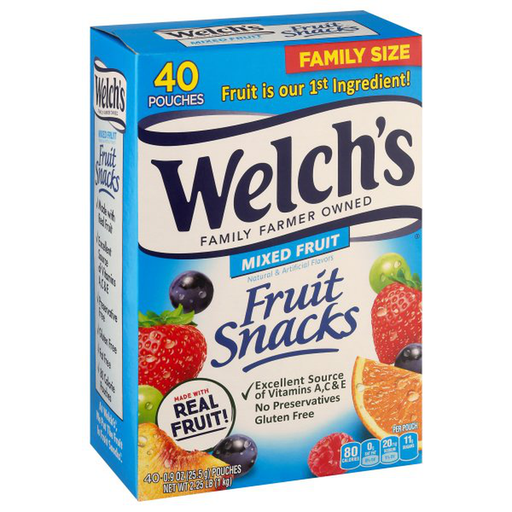 Welch's Mixed Fruit Snacks Value Pack, 0.9 Oz., 40 Count