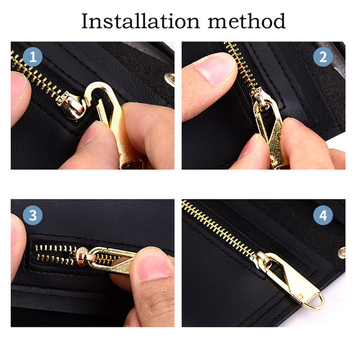 12/6PCS Instant Zipper Universal Instant Fix Zipper Repair Kit Replacement Zip Slider Teeth Rescue Zippers for 3 Different Size