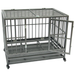 Ktaxon Heavy Duty Dog Crate Metal Kennel and Crate for Large Dogs,Easy to Assemble with Four Wheels
