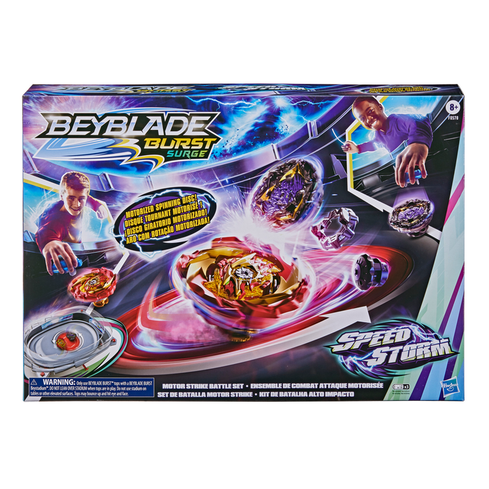Beyblade Burst Surge Speedstorm Motor Strike Battle Set Game, Motorized Beystadium