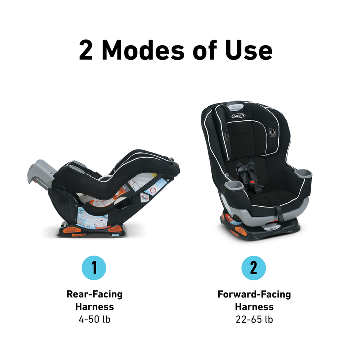 Graco Extend2Fit Convertible Car Seat, Ride Rear-Facing Longer, Kenzie