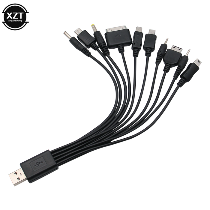 New 1Pcs 10 in 1 Micro USB Multi Charger Usb Cables for Mobile Phones Cord for LG KG90 SAMSUNG Sony Phone