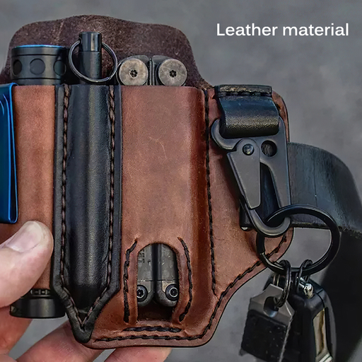 Leather Sheath for Leatherman Multitool Sheath EDC Pocket Organizer Hunt Tactical Knife Pouch Flashlight Camping Outdoor Tool
