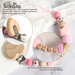 Wood Pacifier Clips Safe Teething Chain Baby Teether Eco-Friendly Dummy Clips Holder Personalized Name