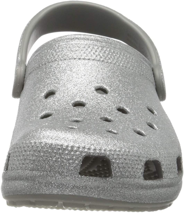Crocs Unisex-Adult Classic Sparkly Shimmer Clog  Metallic and Glitter Shoes