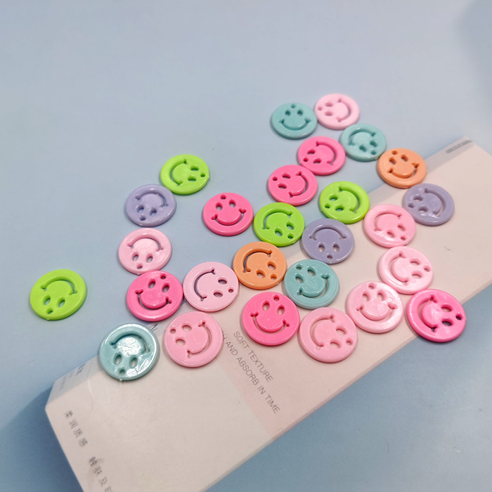 20Pcs Cute Plastic Smile Charms for Slime Filler DIY Cake Ornament Phone Decoration Resin Charms Lizun Slime Supplies C588