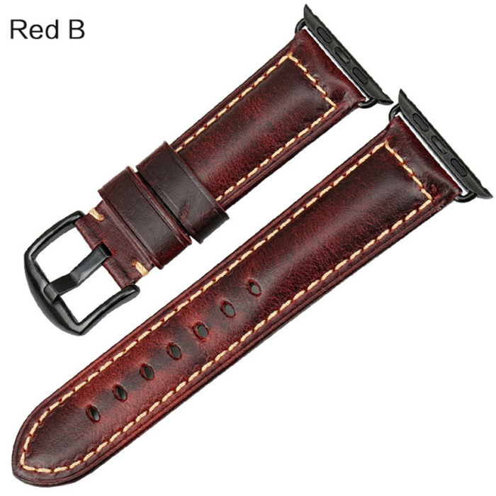 Vintage Bracelet Cow Leather Band for Apple Watch 45Mm 44Mm 40Mm 42Mm 41Mm Series 7 6 SE 5 4 3 for Iwatch Apple Watch Strap