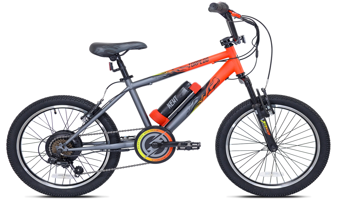 Kent 20 In. Torpedo Ebike Orange and Gray, Electric Bicycle