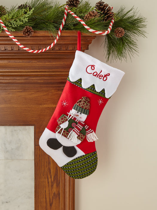 Personalized Snow Cap Christmas Stocking, Available in 11 Designs