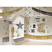 New Years's Giant Black Silver & Gold Room Decoration Kit