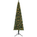 Home Heritage 7 Foot Prelit Artificial Corner Christmas Tree with Stand